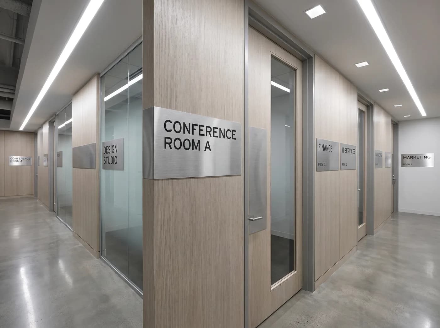 Office door and room signage