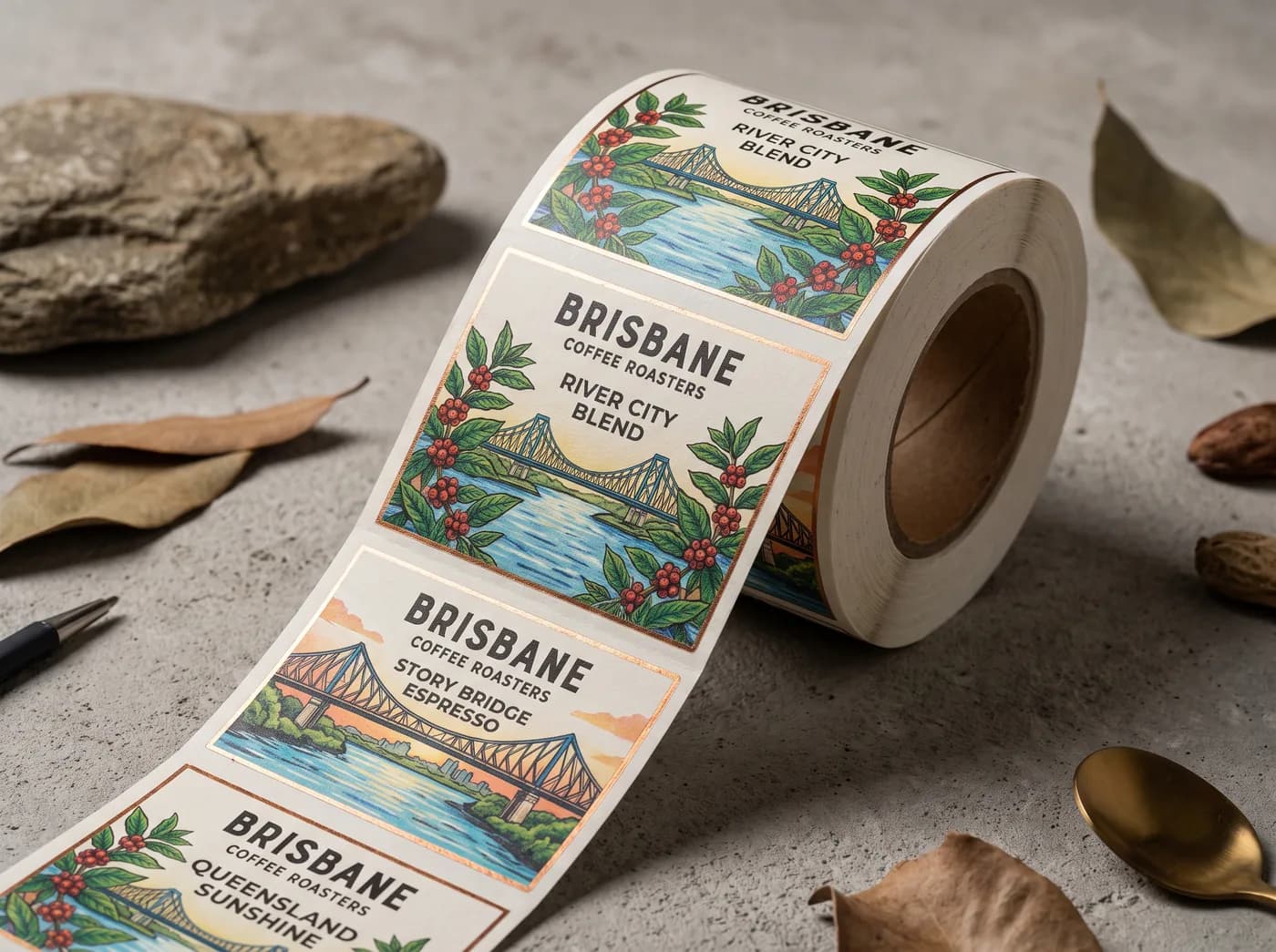 Roll of printed product labels