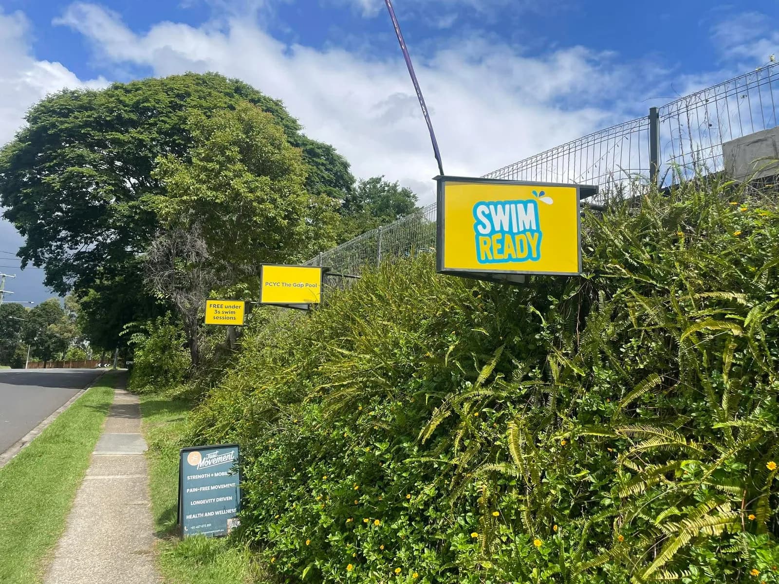 PCYC Swim Ready roadside and directional signage