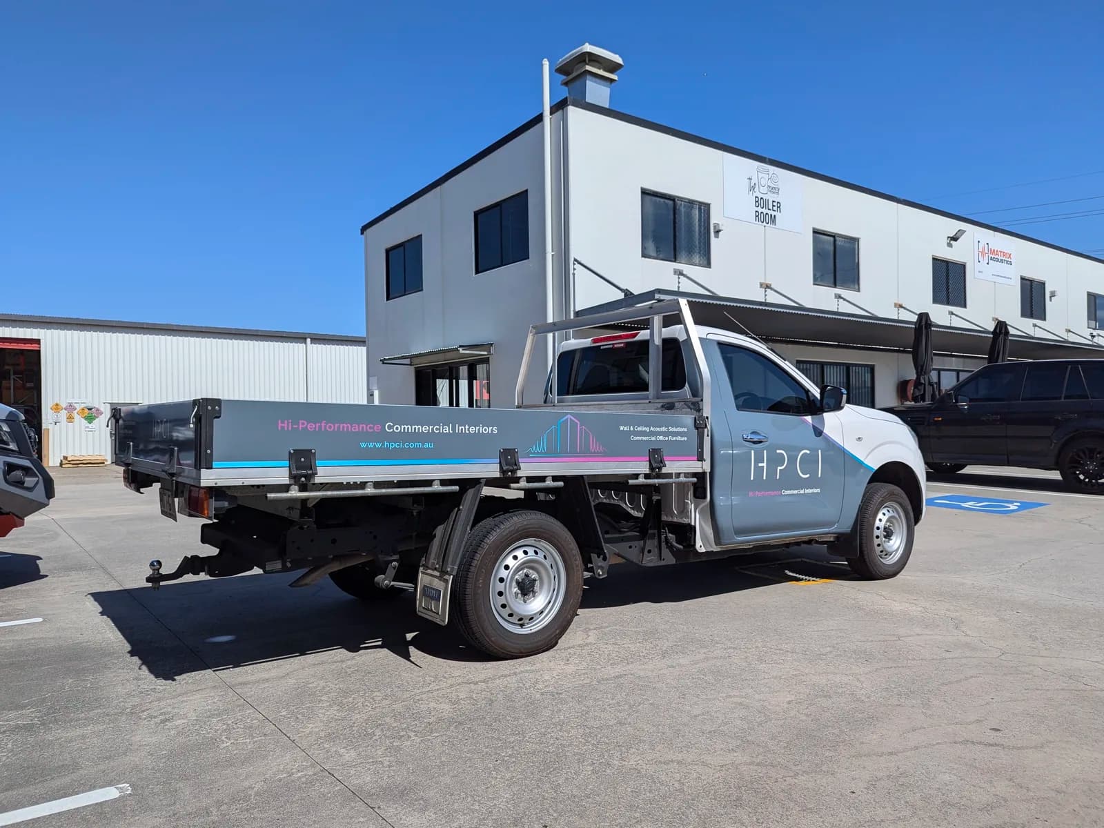 HPCI Hi-Performance Commercial Interiors single cab alloy tray