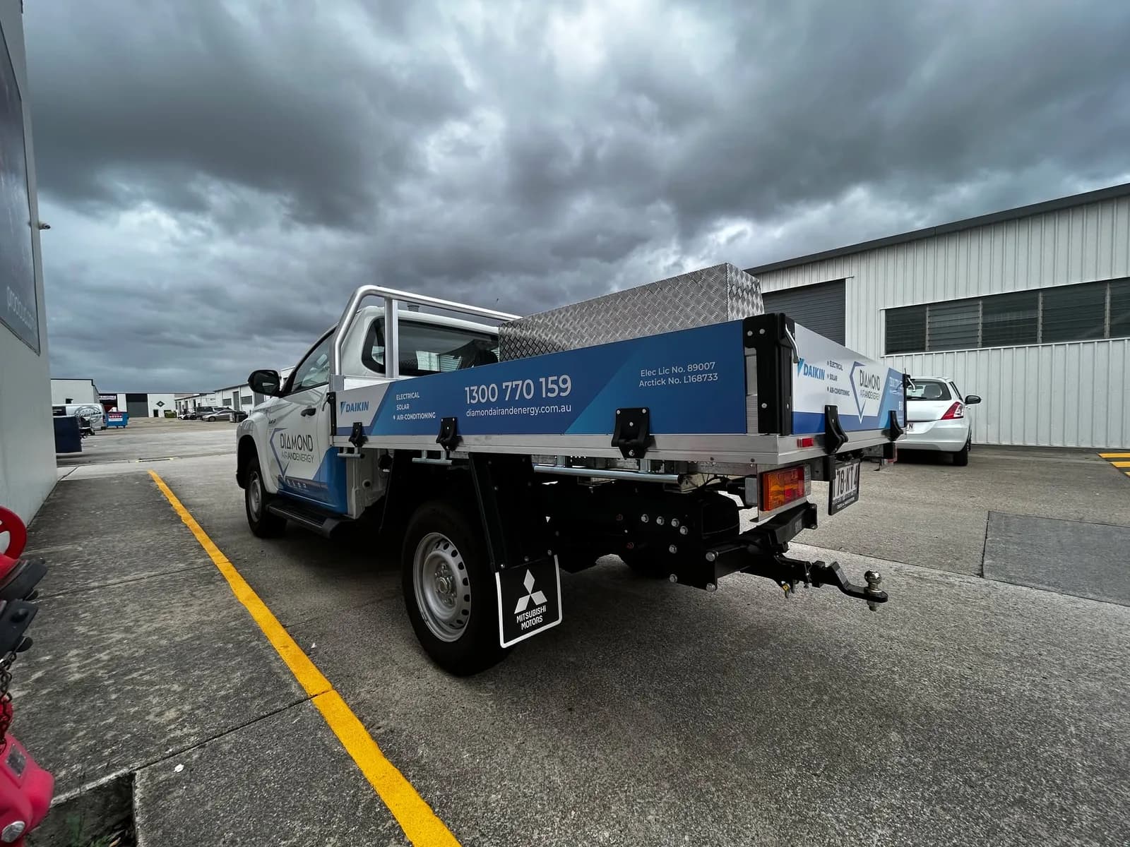 Diamond Air and Energy Triton single cab tray signage