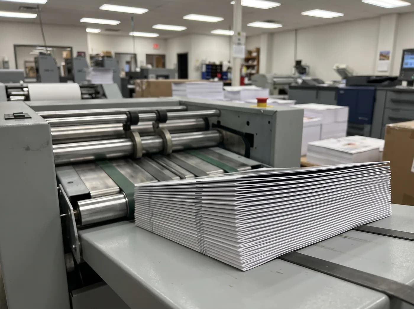 Booklets off the finishing machine