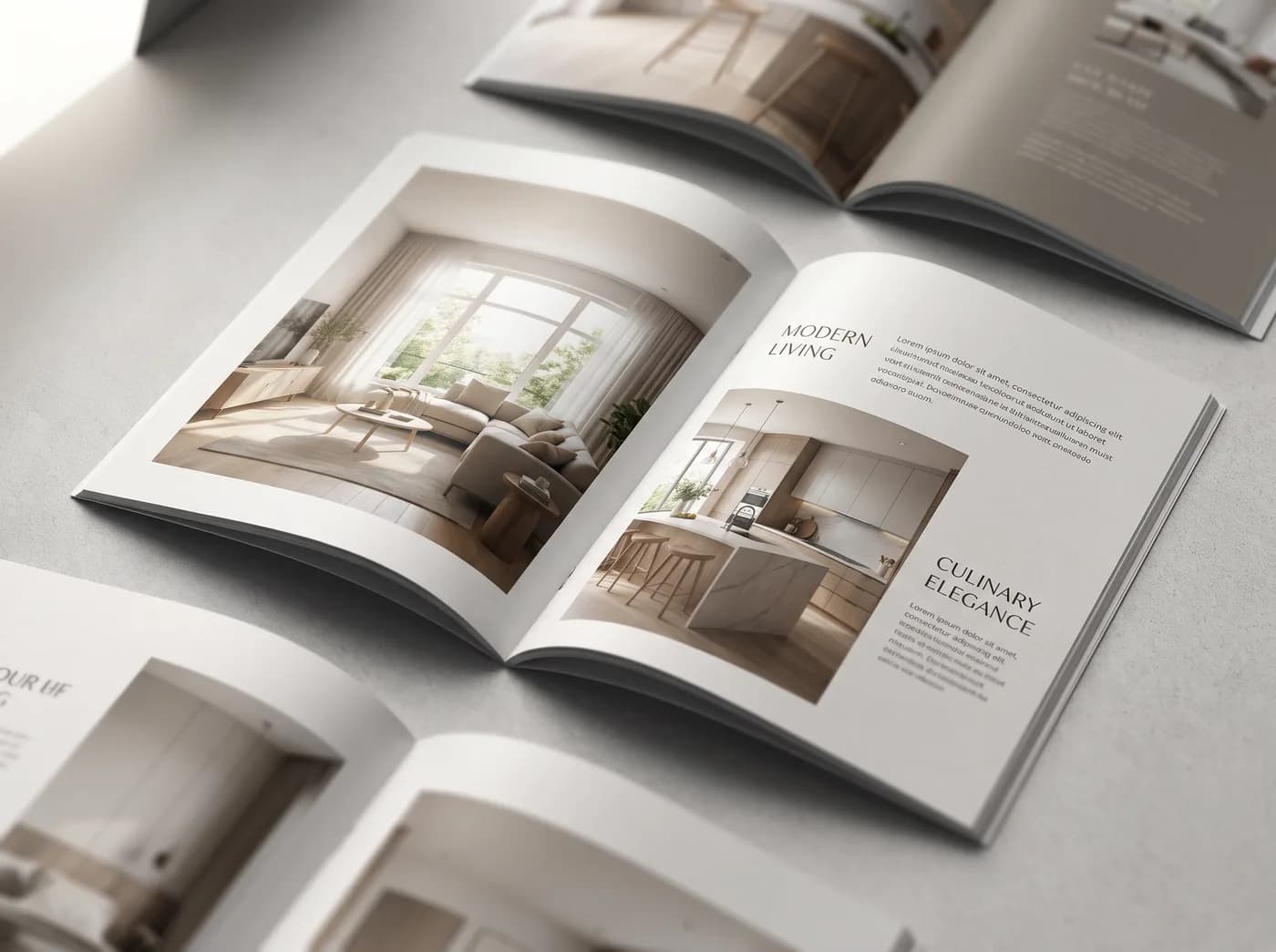Open brochure spread