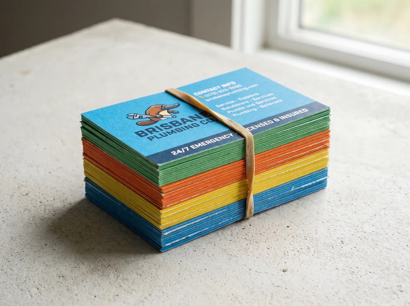 Printed business cards