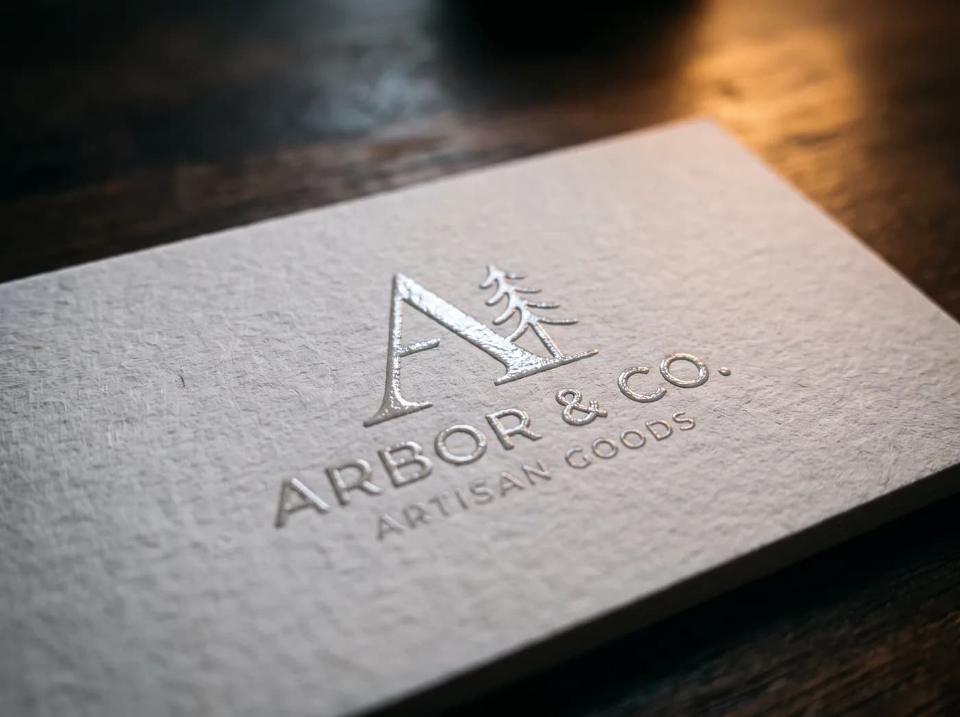 Business card with a spot UV finish