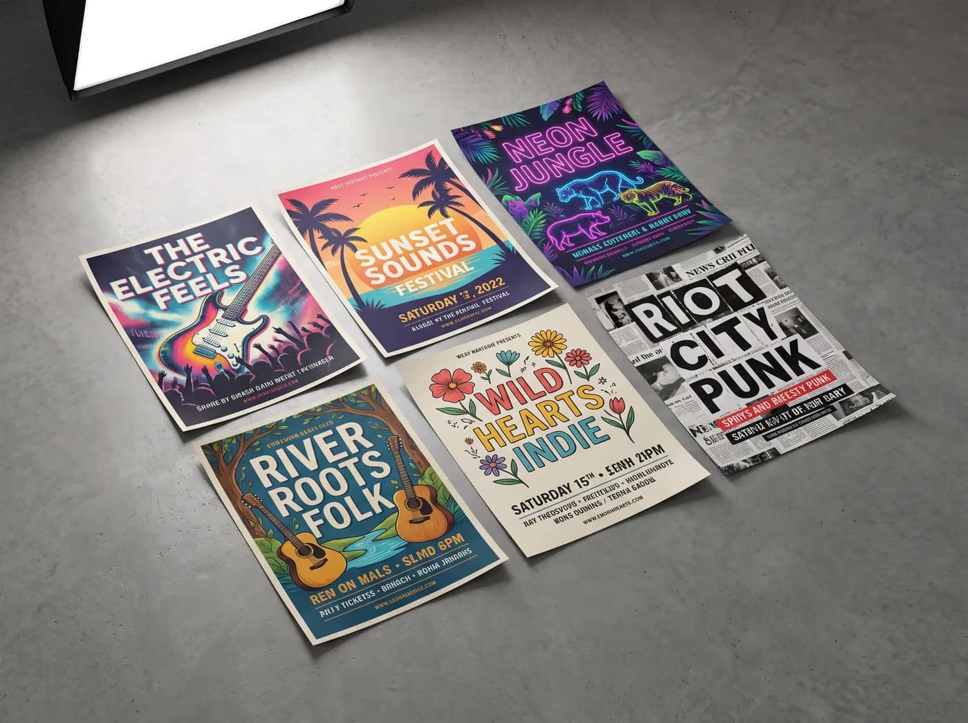 Printed event posters