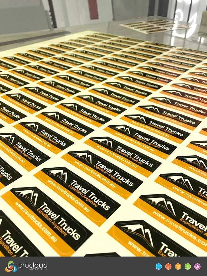 Printed name badges and labels
