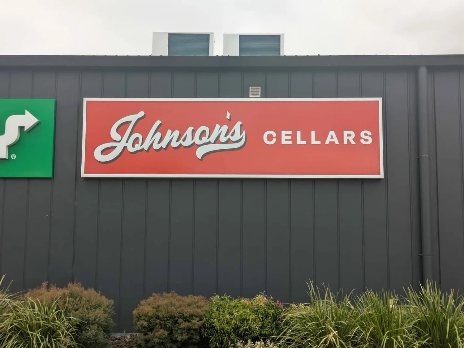 Exterior fascia sign, Johnson's Cellars